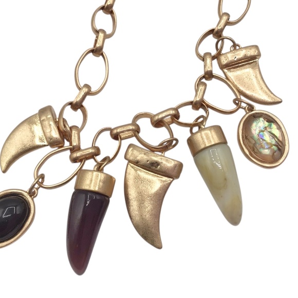 NWT Song of Style Gold Charm Necklace, Boho Talisman Pendant Necklace - Picture 11 of 15